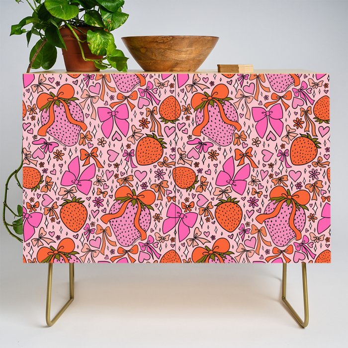Strawberries and Bows Print Credenza Gallery Image 1