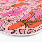 Strawberries and Bows Print Bath Mat Gallery Image 3