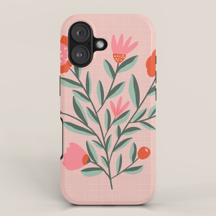 Pink Folk Bouquet iPhone Case Gallery Image 1