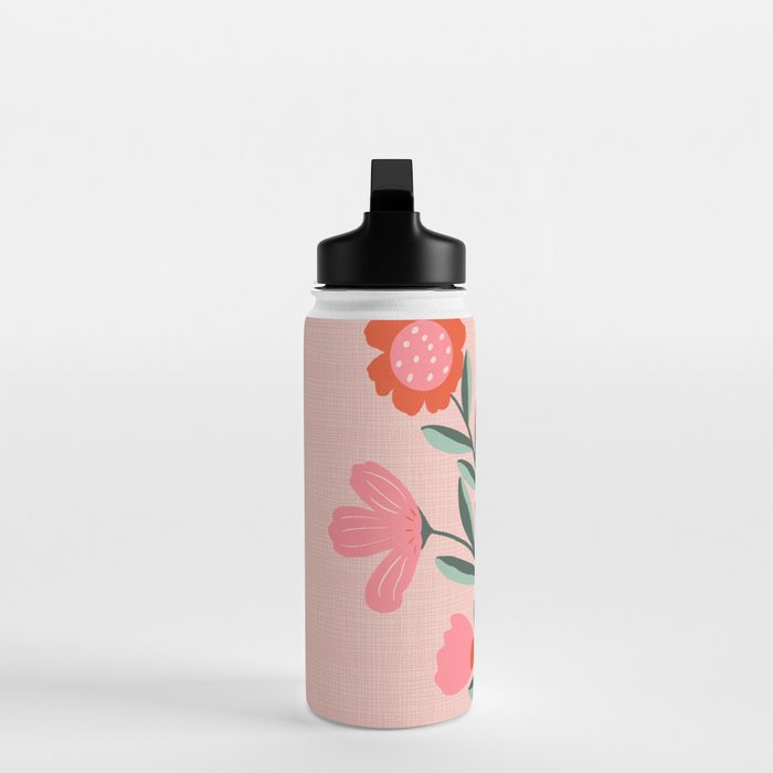 Pink Folk Bouquet Water Bottle Gallery Image 3