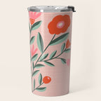 Pink Folk Bouquet Travel Mug Gallery Image 2