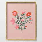 Pink Folk Bouquet Serving Tray Gallery Image 1