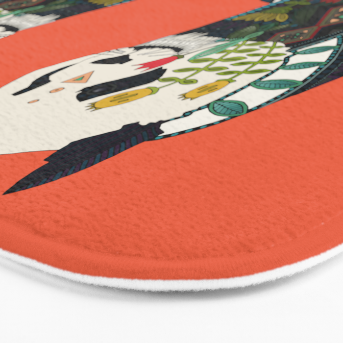 panda orange Bath Mat Gallery Image 3