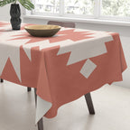 Southwestern Minimalism - Bright Coral Red Tablecloth Gallery Image 3