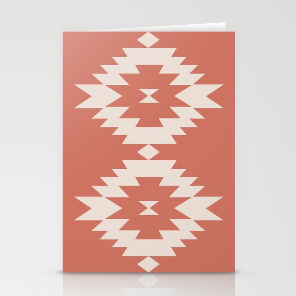 Southwestern Minimalism - Bright Coral Red Stationery Card Gallery Image 2