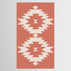 Southwestern Minimalism - Bright Coral Red Tablecloth Gallery Image 2