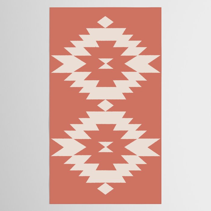Southwestern Minimalism - Bright Coral Red Tablecloth Gallery Image 2