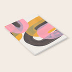 Hills Mid Century Modern Minimalist Fun Colorful Abstract Shapes Pink Yellow Black by Ejaaz Haniff Notebook Gallery Image 2