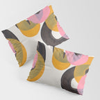 Hills Mid Century Modern Minimalist Fun Colorful Abstract Shapes Pink Yellow Black by Ejaaz Haniff Pillow Sham Gallery Image 3