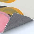 Hills Mid Century Modern Minimalist Fun Colorful Abstract Shapes Pink Yellow Black by Ejaaz Haniff Rug Gallery Image 4