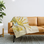 mushy waves mushroom retro surf art by surfy birdy Throw Blanket Gallery Image 1