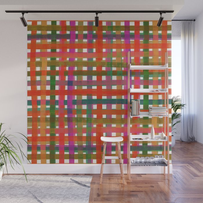 Colorful Plaid #3 Wall Mural Gallery Image 1