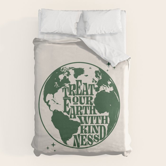 Treat our Earth with Kindness Duvet Cover Gallery Image 1