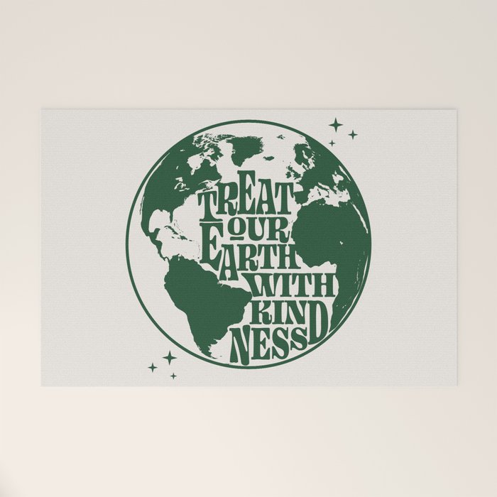 Treat our Earth with Kindness Welcome Mat Gallery Image 1