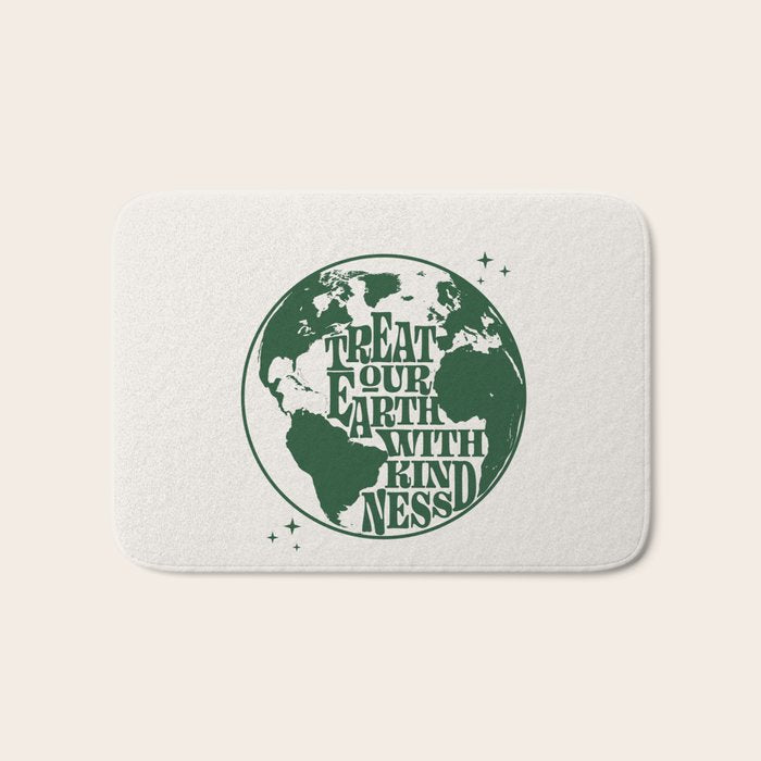 Treat our Earth with Kindness Bath Mat Gallery Image 1