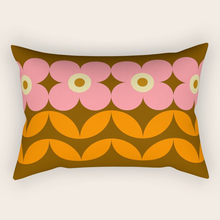 Retro Flower 10B Rectangular Pillow Gallery Image 1
