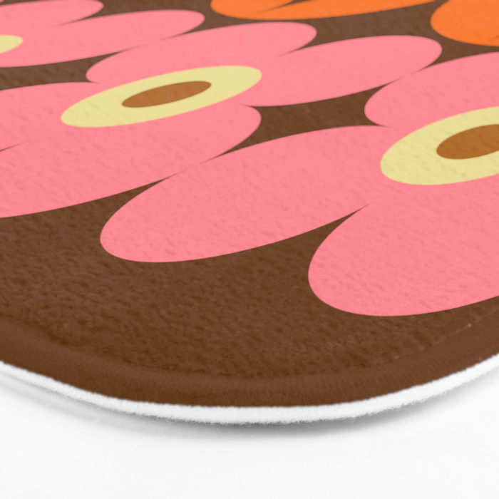 Retro Flower 10B Bath Mat Gallery Image 3