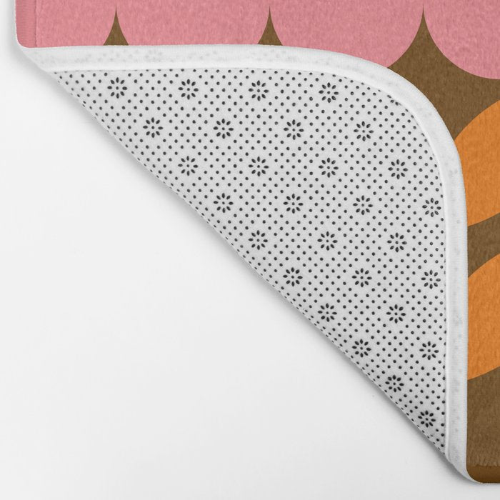 Retro Flower 10B Bath Mat Gallery Image 2