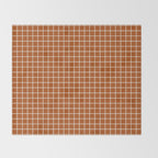 Grid Lines Burnt Orange Geometric Throw Blanket Gallery Image 2