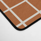 Grid Lines Burnt Orange Geometric Desk Mat Gallery Image 4