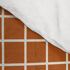 Grid Lines Burnt Orange Geometric Comforter Gallery Image 4