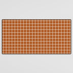 Grid Lines Burnt Orange Geometric Desk Mat Gallery Image 3