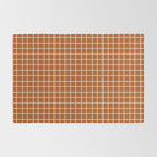 Grid Lines Burnt Orange Geometric Rug Gallery Image 2
