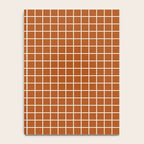 Grid Lines Burnt Orange Geometric Notebook Gallery Image 4