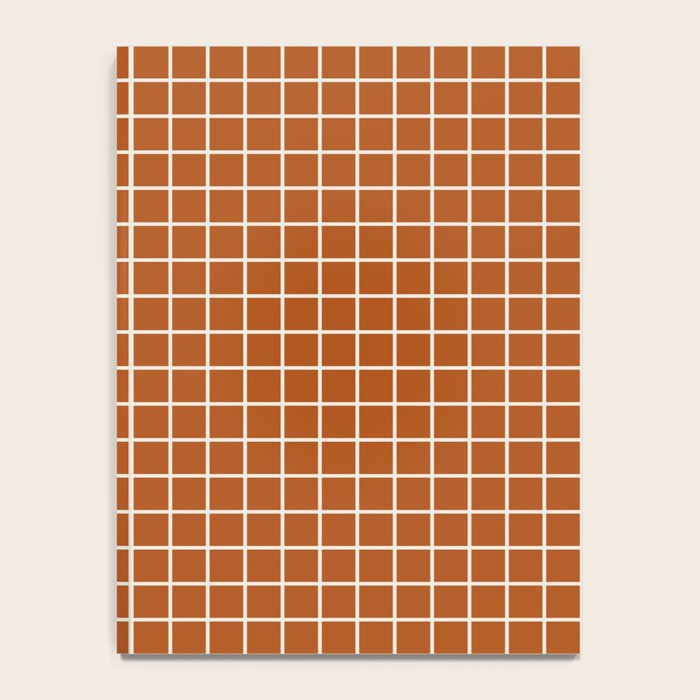 Grid Lines Burnt Orange Geometric Notebook Gallery Image 4
