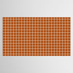 Grid Lines Burnt Orange Geometric Tablecloth Gallery Image 2