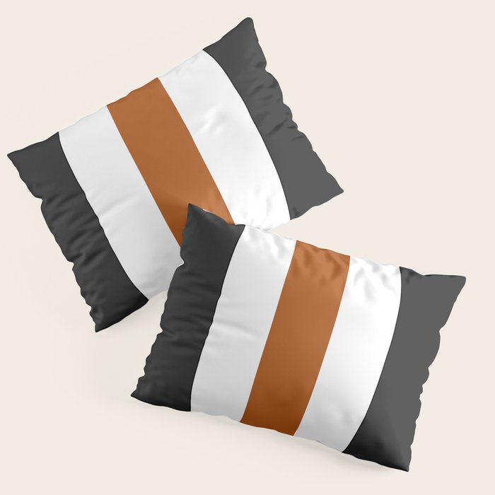 Accent (Black & Rust) Pillow Sham Gallery Image 1