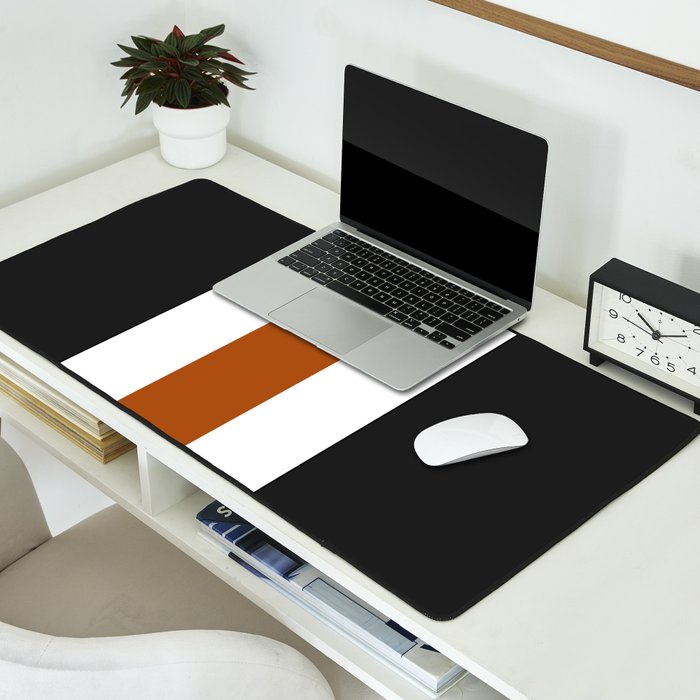 Accent (Black & Rust) Desk Mat Gallery Image 2