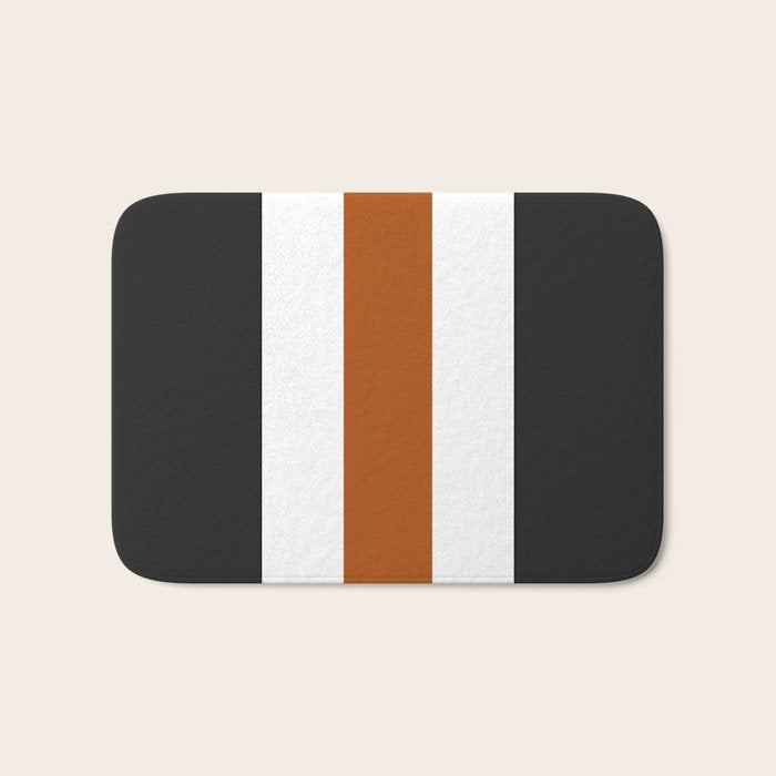 Accent (Black & Rust) Bath Mat Gallery Image 1