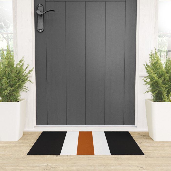 Accent (Black & Rust) Welcome Mat Gallery Image 3