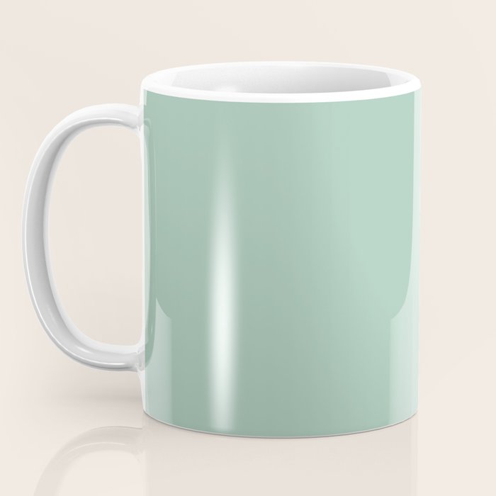 1950s Atomic Age Retro Starbursts in Aqua Mint and Black Coffee Mug Gallery Image 3