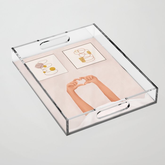 Hand Heart Acrylic Tray Gallery Image 1