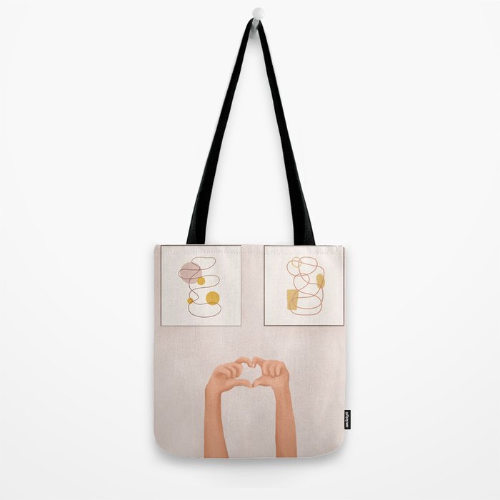 Hand Heart Tote Bag Gallery Image 2