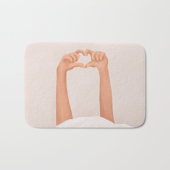 Hand Heart Bath Mat Gallery Image 1