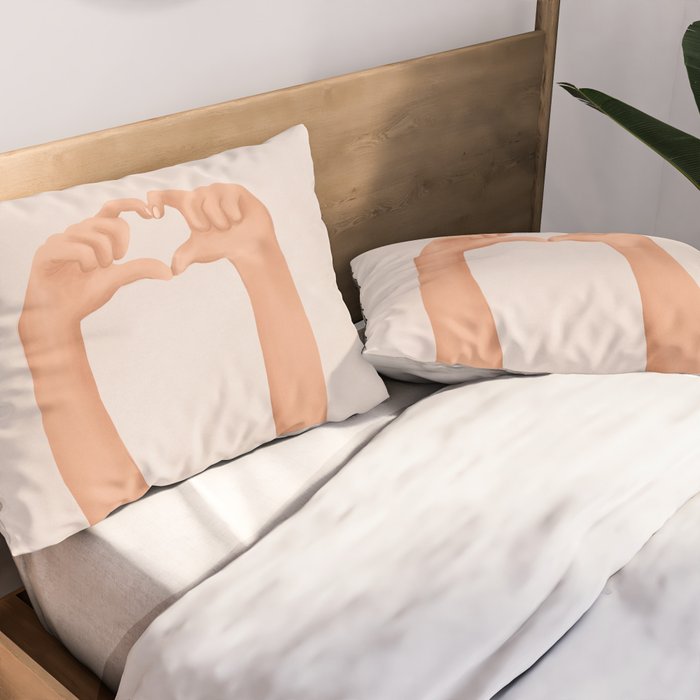 Hand Heart Pillow Sham Gallery Image 2