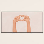 Hand Heart Desk Mat Gallery Image 3