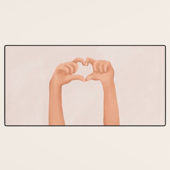 Hand Heart Desk Mat Gallery Image 3
