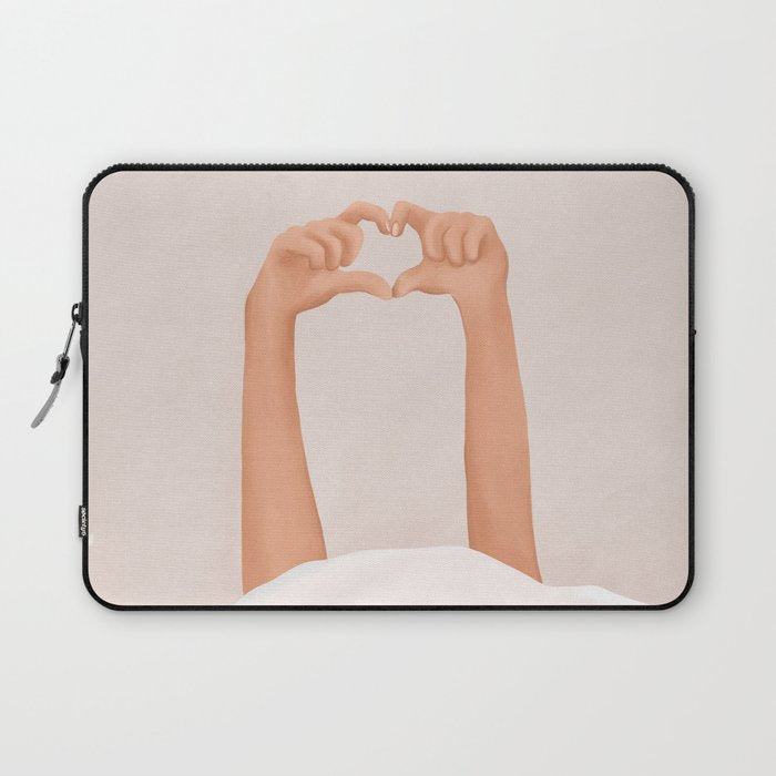 Hand Heart Laptop Sleeve Gallery Image 1