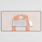Hand Heart Desk Mat Gallery Image 1
