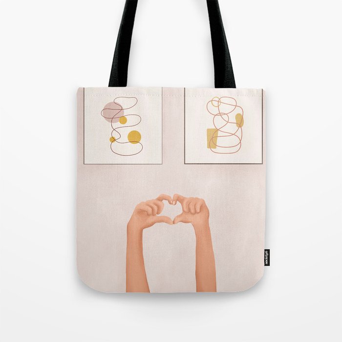 Hand Heart Tote Bag Gallery Image 1