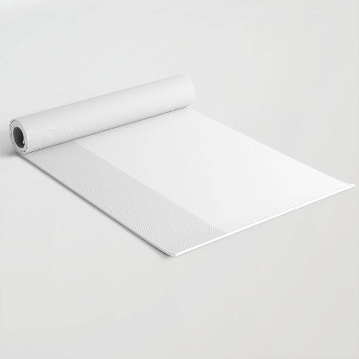 White and Pale Gray Minimalist Color Block Yoga Mat Gallery Image 2