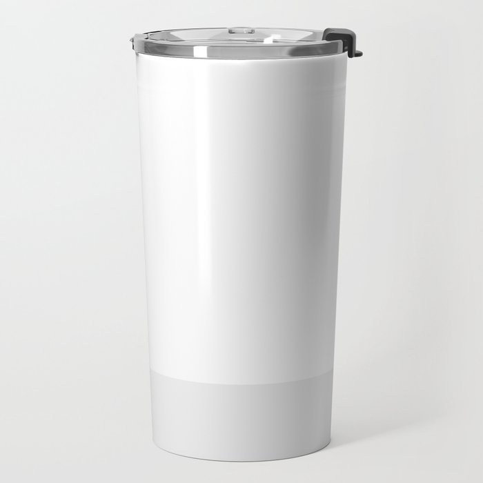 White and Pale Gray Minimalist Color Block Travel Mug Gallery Image 2
