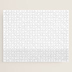 White and Pale Gray Minimalist Color Block Jigsaw Puzzle Gallery Image 1