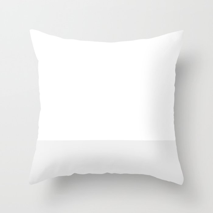 White and Pale Gray Minimalist Color Block Throw Pillow Gallery Image 6
