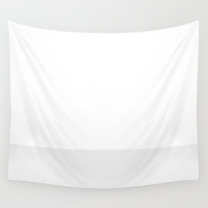 White and Pale Gray Minimalist Color Block Wall Tapestry Gallery Image 1