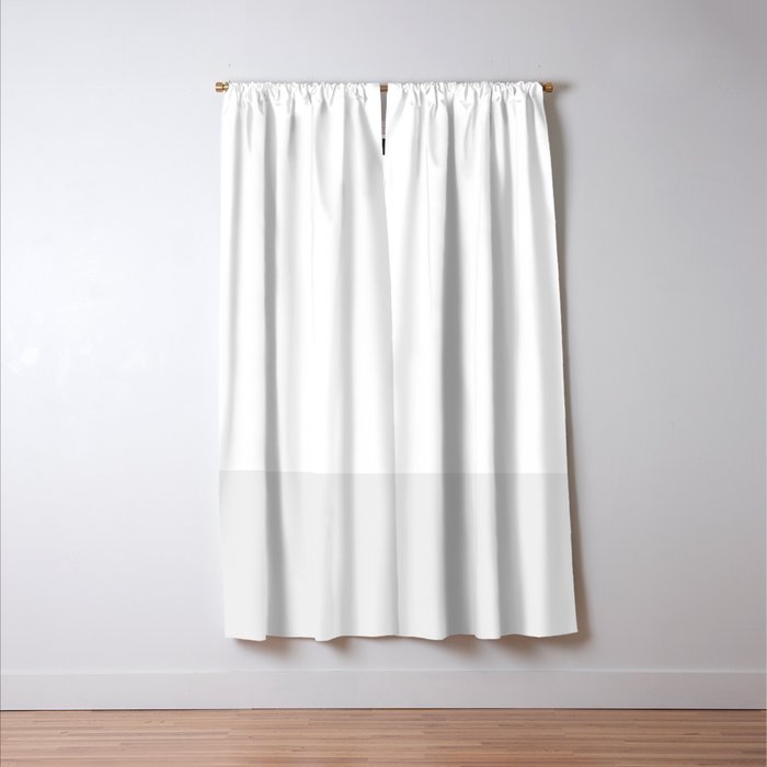 White and Pale Gray Minimalist Color Block Window Curtain Gallery Image 3